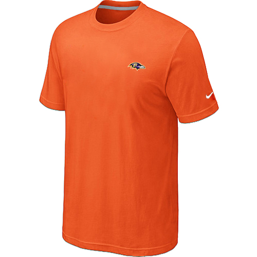 Nike Baltimore Ravens Chest Embroidered Logo T Shirt Orange