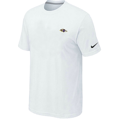 Nike Baltimore Ravens Chest Embroidered Logo T Shirt White