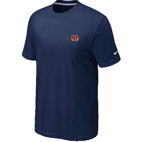 Nike Cincinnati Bengals Chest Embroidered Logo T Shirt D.Blue