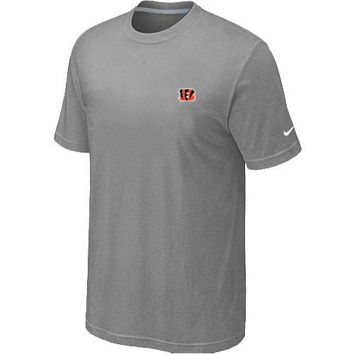 Nike Cincinnati Bengals Chest Embroidered Logo T Shirt Grey