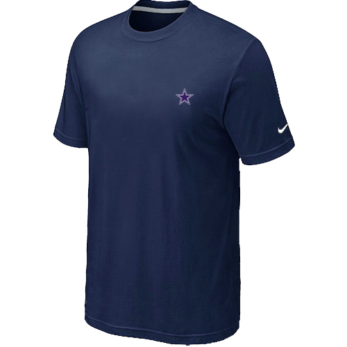 Nike Dallas Cowboys Chest Embroidered Logo T Shirt D.Blue