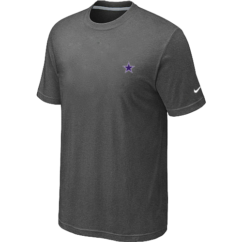 Nike Dallas Cowboys Chest Embroidered Logo T Shirt D.Grey