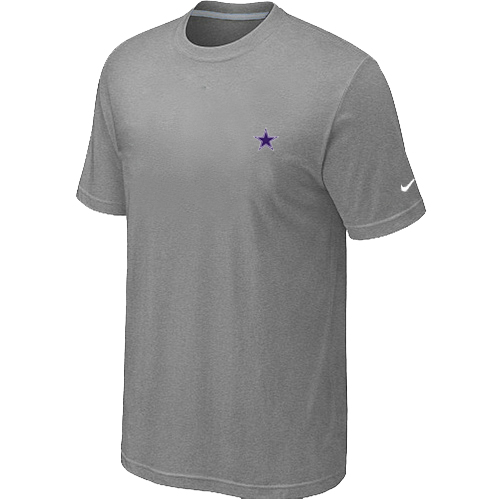 Nike Dallas Cowboys Chest Embroidered Logo T Shirt Grey