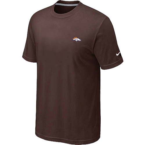 Nike Denver Broncos Chest Embroidered Logo T Shirt Brown