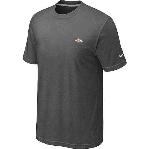 Nike Denver Broncos Chest Embroidered Logo T Shirt D.Grey