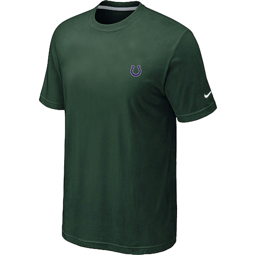 Nike Indianapolis Colts Chest Embroidered Logo T Shirt D.Green