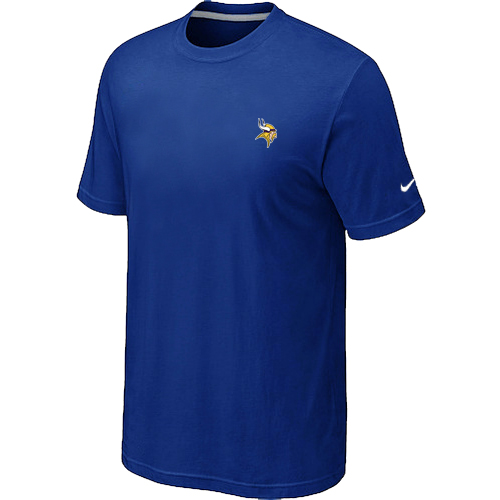 Nike Minnesota Vikings Chest Embroidered Logo T Shirt Blue