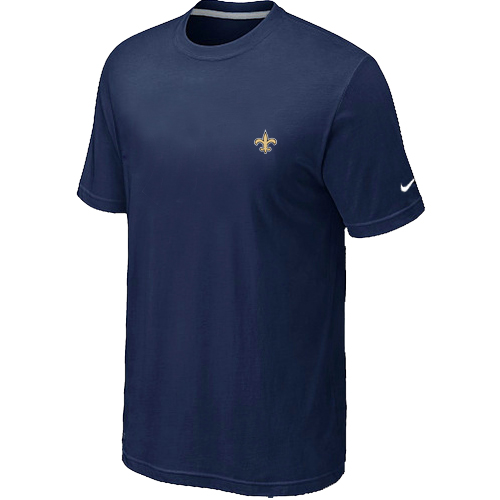 Nike New Orleans Saints Chest Embroidered Logo T Shirt D.Blue