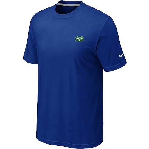 Nike New York Jets Chest Embroidered Logo T Shirt Blue