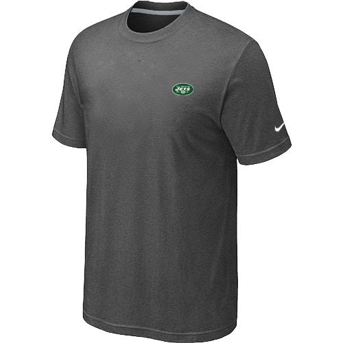 Nike New York Jets Chest Embroidered Logo T Shirt D.Grey