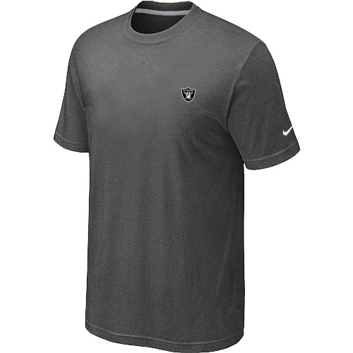 Nike Oakland Raiders Chest Embroidered Logo T Shirt D.Grey