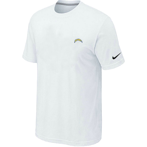Nike San Diego Chargers Chest Embroidered Logo T Shirt White
