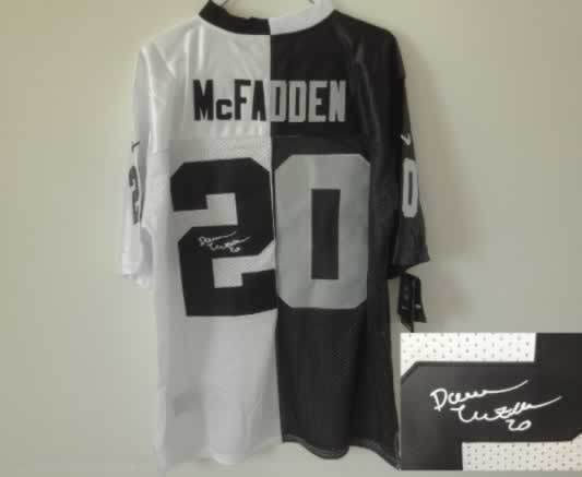 Nike Raiders 20 McFadden Black And White Split Signature Elite Jerseys
