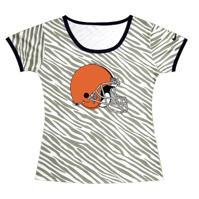 Nike Browns Sideline Legend Zebra Women T Shirt