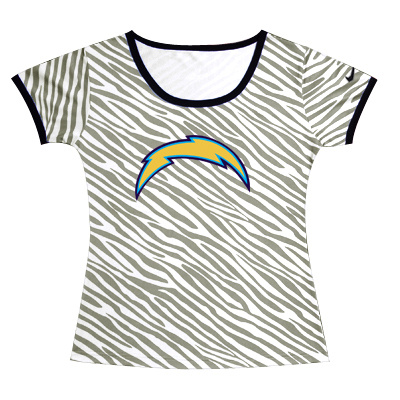 Nike Chargers Sideline Legend Zebra Women T Shirt - Click Image to Close