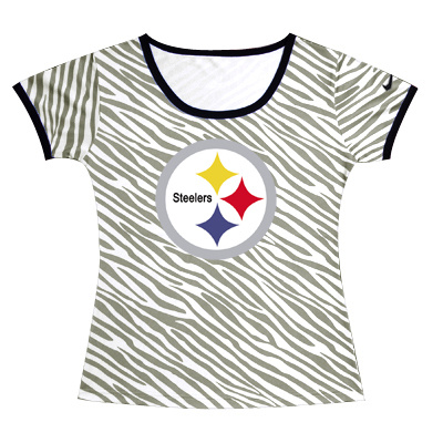 Nike Steelers Sideline Legend Zebra Women T Shirt - Click Image to Close