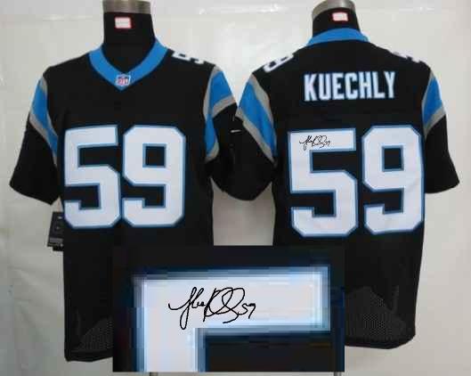 Nike Panthers 59 Kuechly Black Signature Edition Elite Jerseys - Click Image to Close