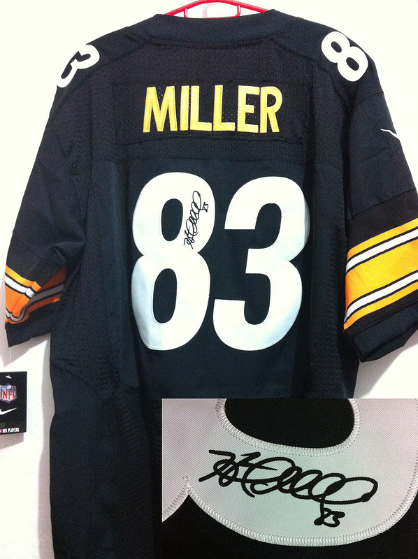 Nike Steelers 83 Miller Black Signature Edition Elite Jerseys