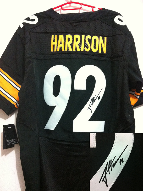 Nike Steelers 92 Harrison Black Signature Edition Elite Jerseys