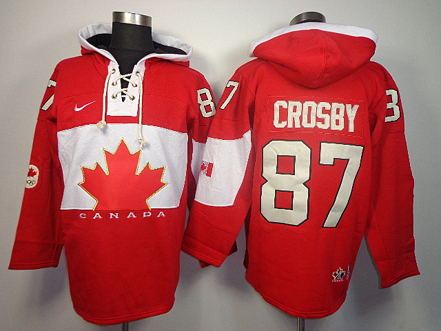 Canada 87 Crosby Red 2014 Olympics Hooded Jerseys