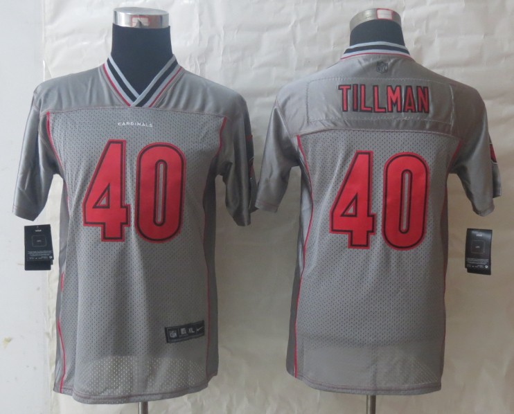 Nike Cardinals 40 Tillman Grey Vapor Kids Jerseys