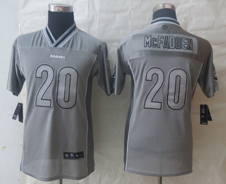 Nike Raiders 20 McFadden Grey Vapor Kids Jerseys - Click Image to Close