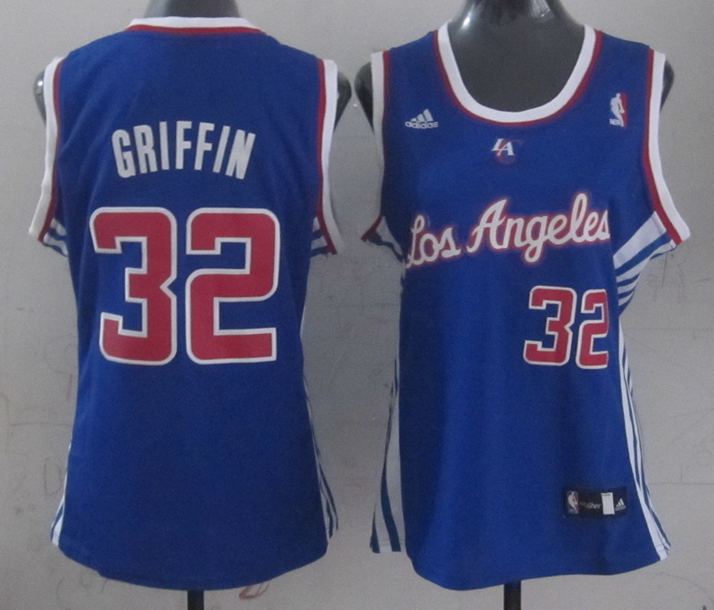 Clippers 32 Griffin Blue Women Jersey - Click Image to Close
