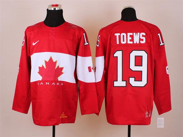 2014 Olympics Canada Team 19 Toews red Jerseys