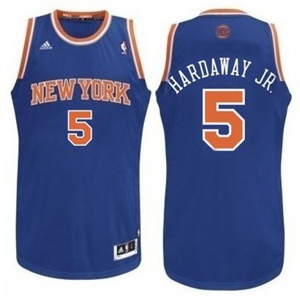 Knicks 5 Hardaway jr blue jerseys
