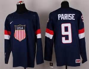 2014 Olympic Team USA 9 Zach Parise Navy jerseys
