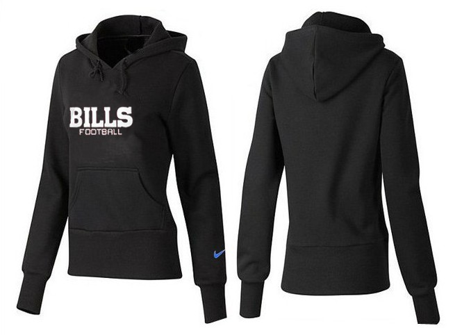 Nike Bills Team Logo Black Women Pullover Hoodies 03