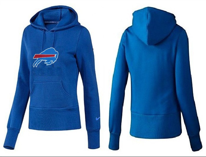 Nike Bills Team Logo Blue Women Pullover Hoodies 01