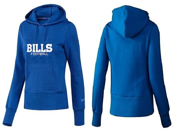 Nike Bills Team Logo Blue Women Pullover Hoodies 03