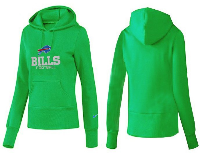 Nike Bills Team Logo Green Women Pullover Hoodies 04