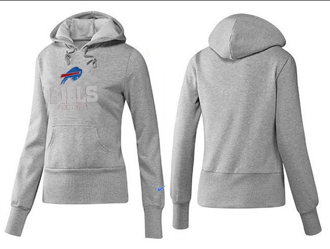 Nike Bills Team Logo Grey Women Pullover Hoodies 01