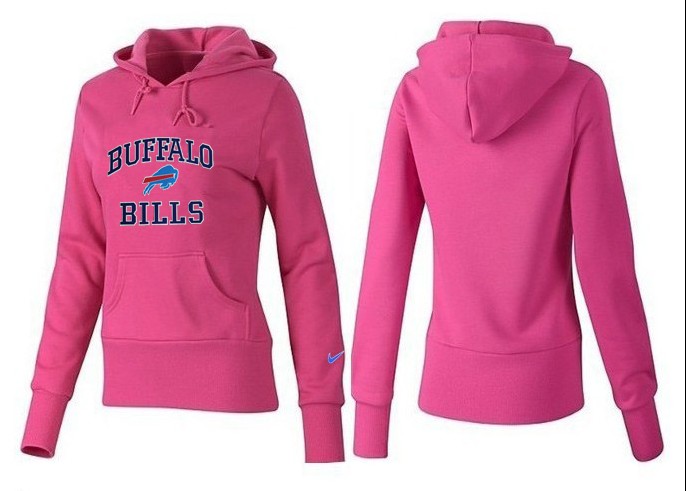 Nike Bills Team Logo Pink Women Pullover Hoodies 02