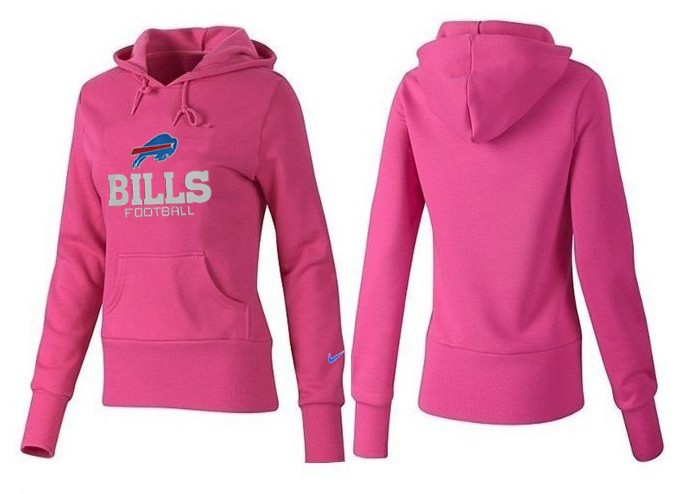 Nike Bills Team Logo Pink Women Pullover Hoodies 03