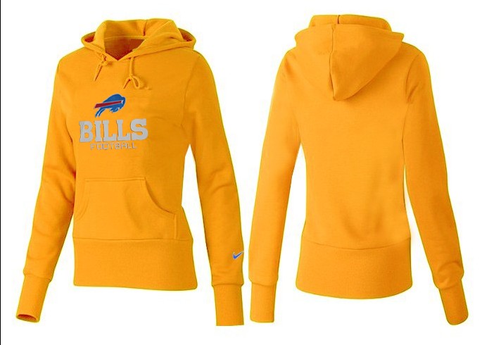 Nike Bills Team Logo Yellow Women Pullover Hoodies 01