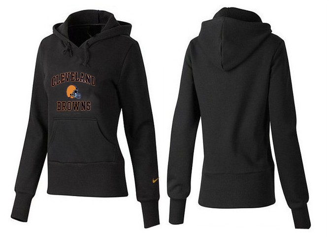 Nike Browns Team Logo Black Women Pullover Hoodies 03