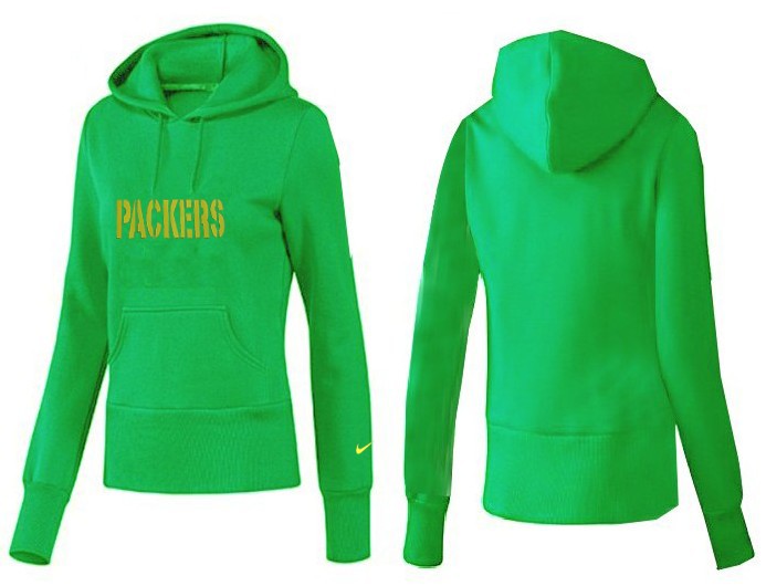 Nike Packers Team Logo Green Women Pullover Hoodies 01