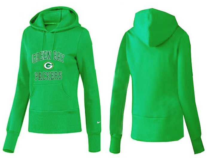 Nike Packers Team Logo Green Women Pullover Hoodies 04
