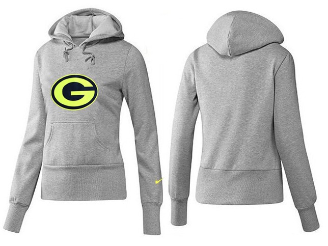 Nike Packers Team Logo Grey Women Pullover Hoodies 04