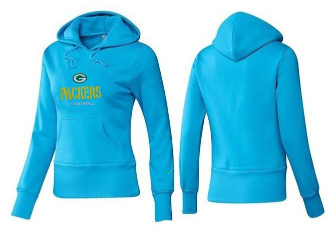 Nike Packers Team Logo L.Blue Women Pullover Hoodies 03 - Click Image to Close