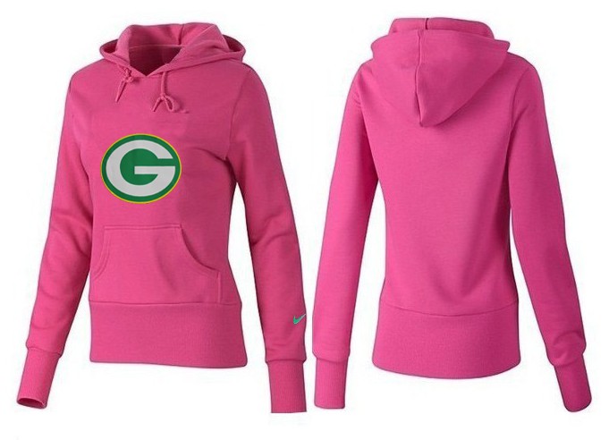 Nike Packers Team Logo Pink Women Pullover Hoodies 01