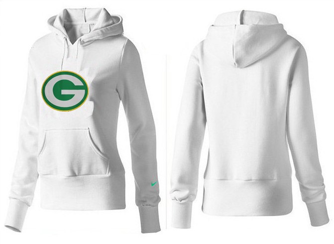 Nike Packers Team Logo White Women Pullover Hoodies 01