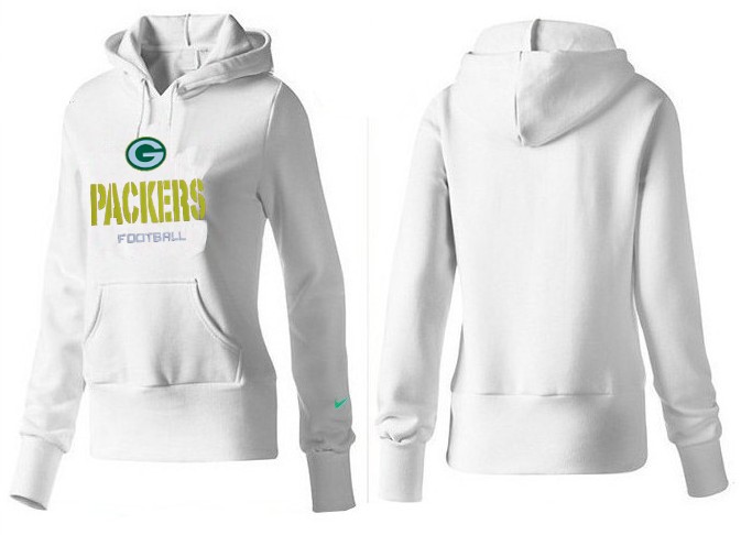 Nike Packers Team Logo White Women Pullover Hoodies 04