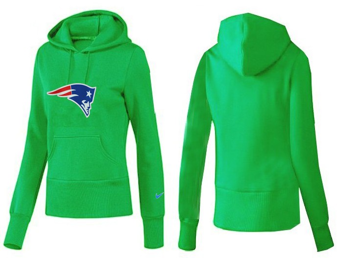 Nike Patriots Team Logo Green Women Pullover Hoodies 03