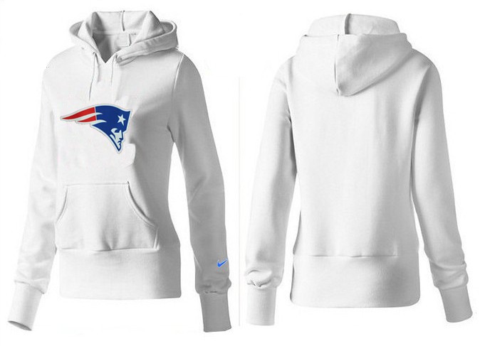 Nike Patriots Team Logo White Women Pullover Hoodies 01