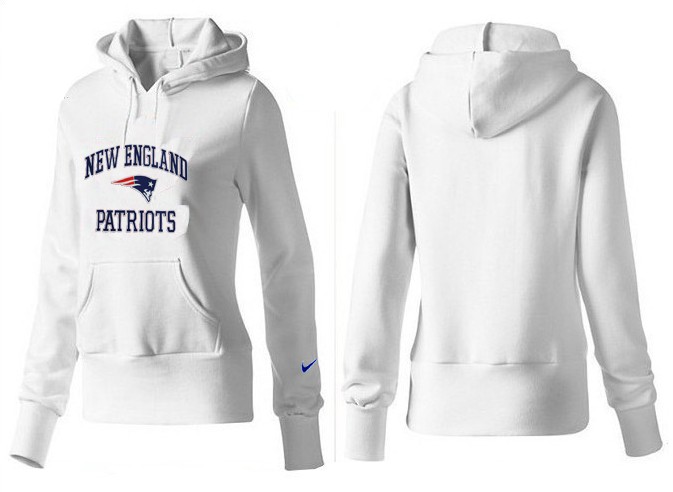 Nike Patriots Team Logo White Women Pullover Hoodies 02