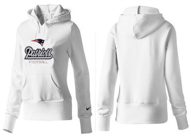 Nike Patriots Team Logo White Women Pullover Hoodies 03